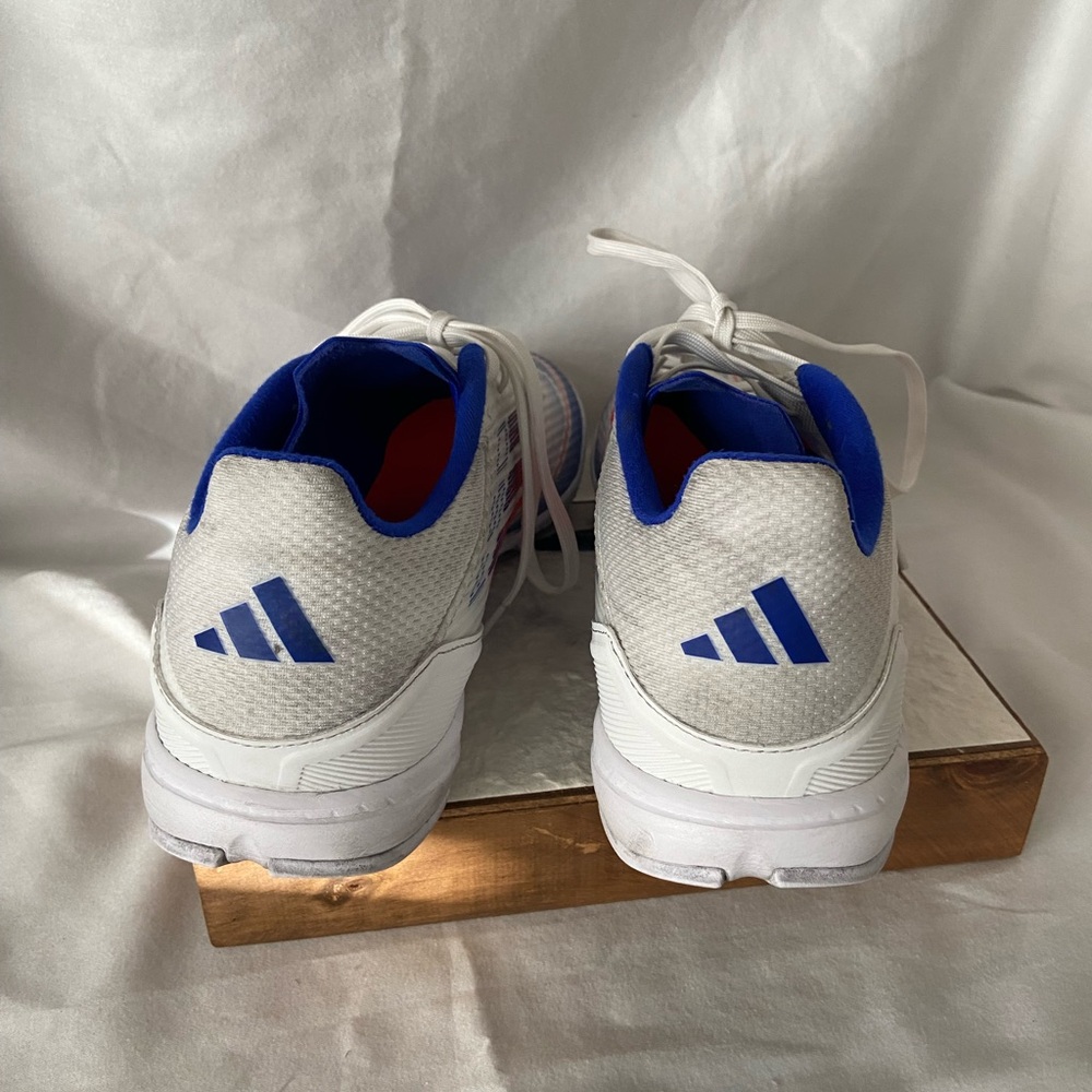 Adidas Soccer F50 League TF Unisex Fiberskin/Sprintgrid White Red Blue Sz 6.5 - Picture 3 of 9